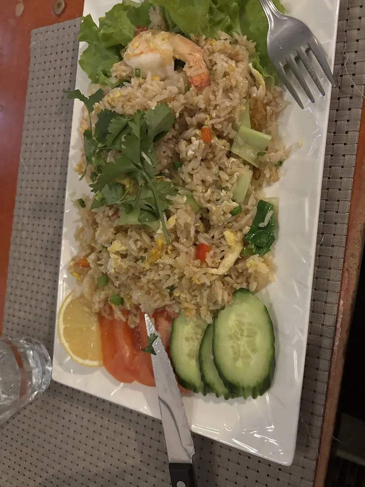 Riz Sauté Thai Aur Crevettes Ou Au Poulet